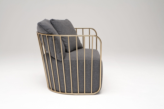 China Phasen-Entwurfs-Braut-Schleier-Stuhl, Sofa-Metallklubsessel des Sitzer-2 mit Kissen fournisseur