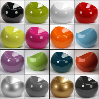 China Apple-Ball-Fiberglas-Sessel-glattes entworfen durch kurze Runden-Schemel Eero Aarnio fournisseur