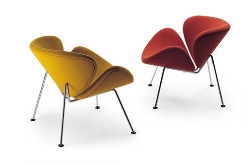 China Feuerfester orange Scheiben-Stuhl, lebende Möbel, die Pierre-Paulin-Stuhl speisen fournisseur