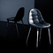 Sessel Fiberglas-Dianas , Leder Stühle mit Chrome speisend überzog Beine fournisseur