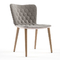 Holzbein-Fiberglas, das Stuhl-modernes Gewebe gepolsterte Abdeckung 46cm hoch speist fournisseur