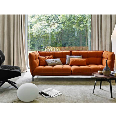 China Große Hülse-büschelige Gewebe-Sofa-Wohnzimmer-Möbel mit Kissen-Armlehne fournisseur