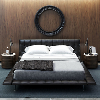 Polsterbett-Metallsofa-Hotel-Art Edelstahl Poliform Onda moderne fournisseur