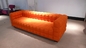 Ledernes Sofa des modernen Sitzer-3, festes Holz-Bein-Gitter-Sofa 228 * 88 * 79cm fournisseur