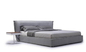 Kundenspezifisches Luxusleinengewebe-Bett, optionaler Farbhotel-Art-Bett-König Size fournisseur