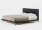 Gewebe gepolstertes modernes Rahmen-Bett, Eichen-Holz-Schlafzimmer-Gebrauchs-Doppelt-Größen-Bett fournisseur