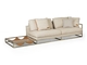 3 Sitzmodernes gepolstertes Sofa mit dem rechtem schauendem Arm und Zeitschriftenständer fournisseur